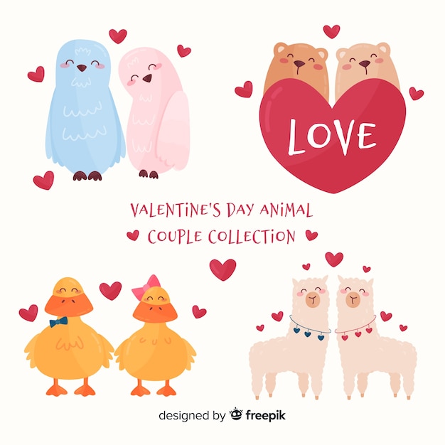 Valentine animal couple collection