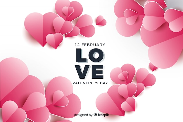Бесплатное векторное изображение Валентина фон с сердечками