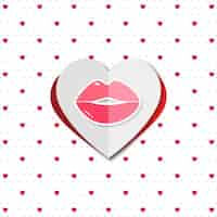 Free vector valentine background with lips