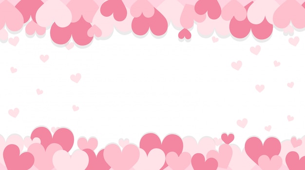 Free vector valentine background with pink hearts