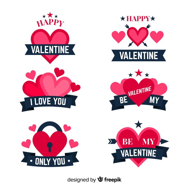 Valentine badge pack