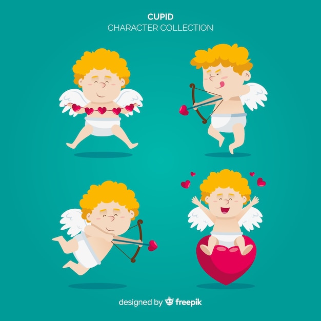 Free vector valentine blonde cupid collection