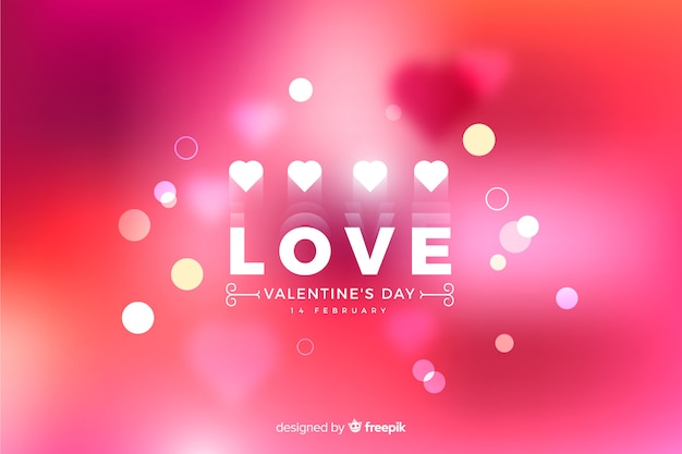 Free vector valentine blurred background