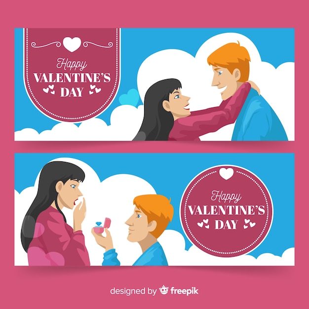 Valentine couple banner