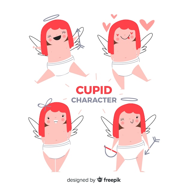 Valentine cupid girl collection