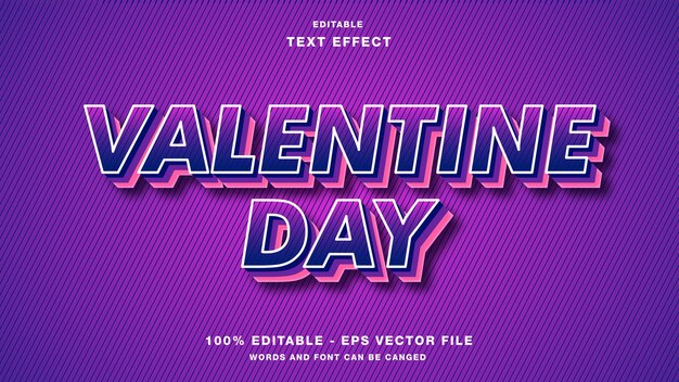 Valentine day 3d style editable text effect