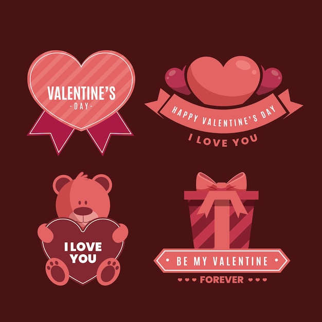 Valentine day labels