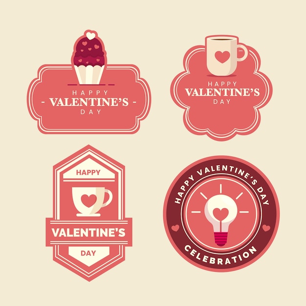 Valentine day labels