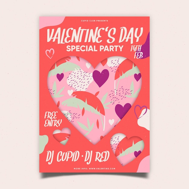 Valentine day party poster