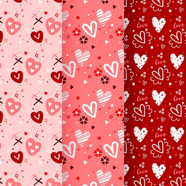 Valentine day pattern collection