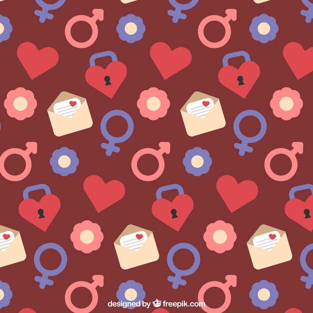 Free vector valentine day things pattern