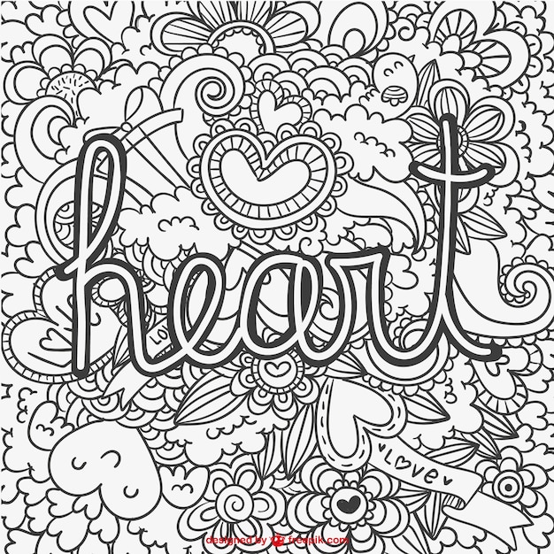 Valentine doodles card