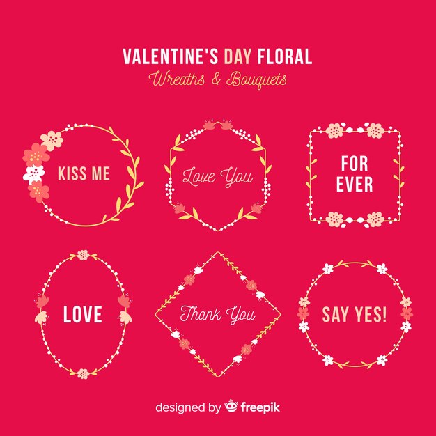 Valentine floral wreath pack