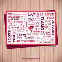 Free vector valentine greeting card