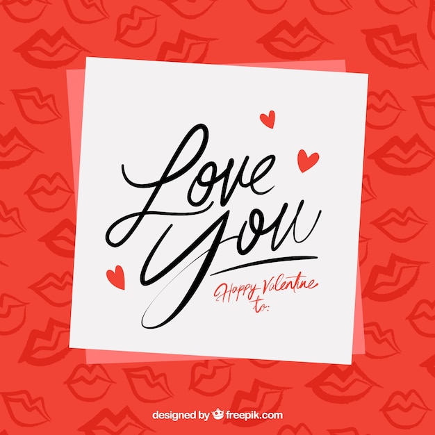 Free vector valentine greeting card