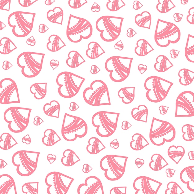 Valentine hand drawn background