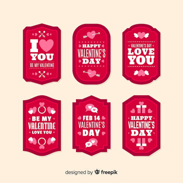 Valentine label with message pack