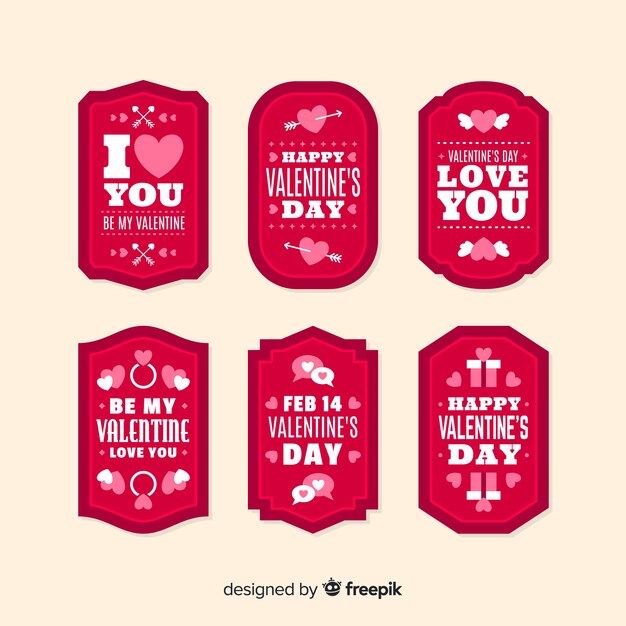 Valentine label with message pack