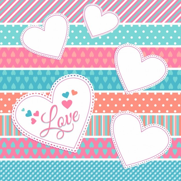 Valentine labels on patterns