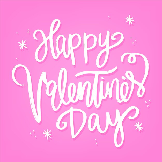 Valentine lettering with confetti and stars