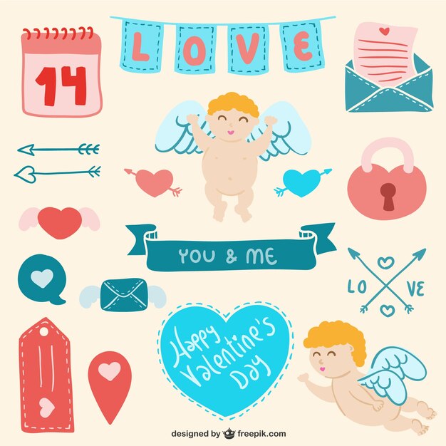free-vector-valentine-ornaments-and-decorations