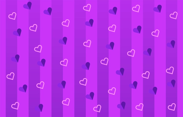 Free Vector valentine pattern with purple background