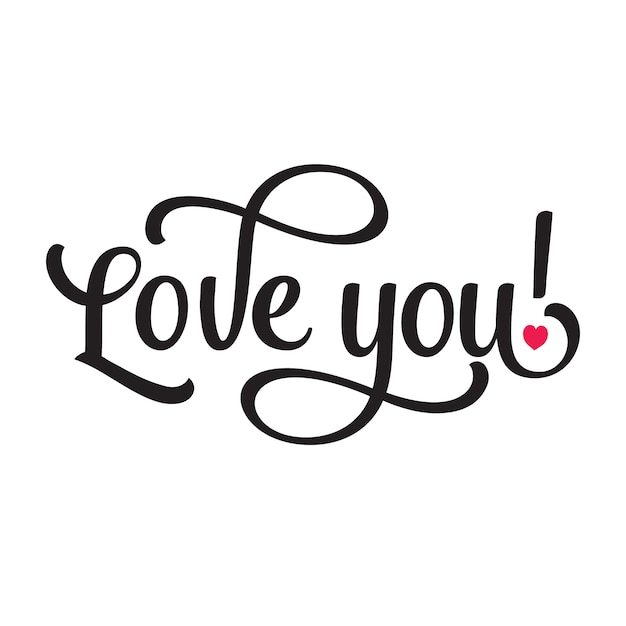 I love you lettering stylish text Royalty Free Vector Image