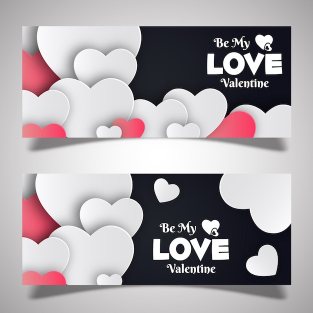 Free vector valentine's banner designs