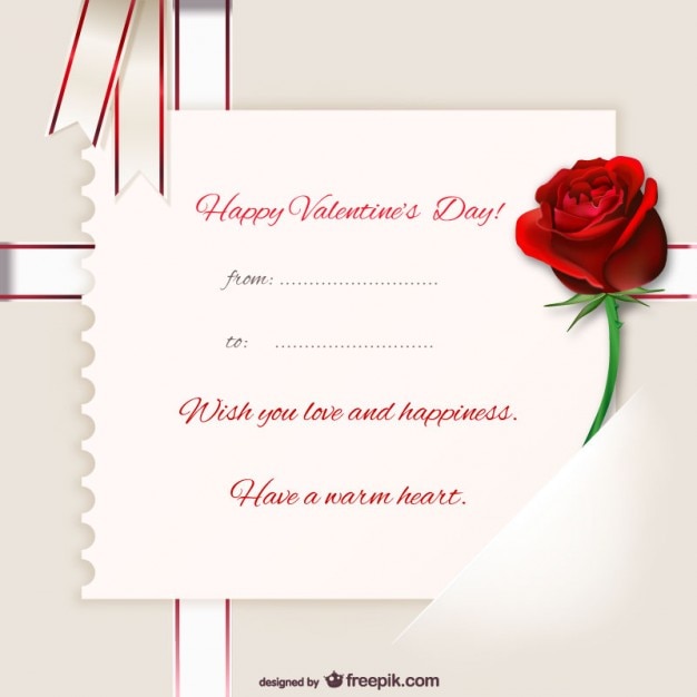 Free vector valentine's card template