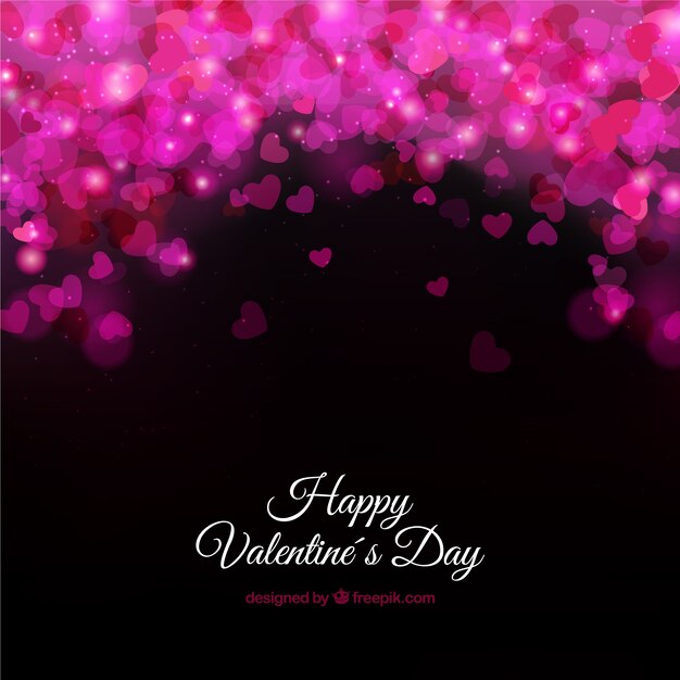 Valentine's card with glossy hearts