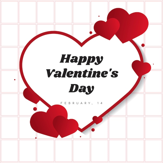 Valentine's day 14th of February vector