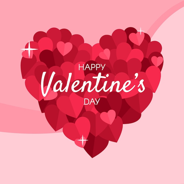 Free vector valentine's day background in flat design