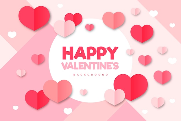 Valentine's day background in flat design