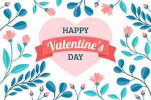 Free vector valentine's day background in flat design