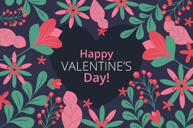 Valentine's day background in flat design