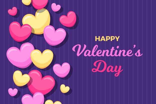 Valentine's day background in flat design