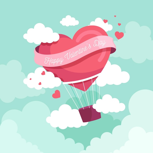 Free vector valentine's day background in flat design