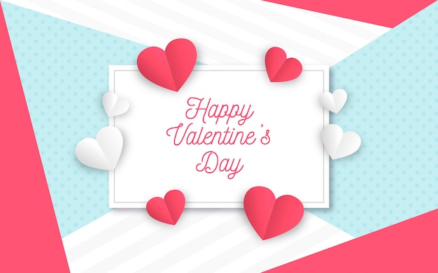 Free vector valentine's day background in paper style