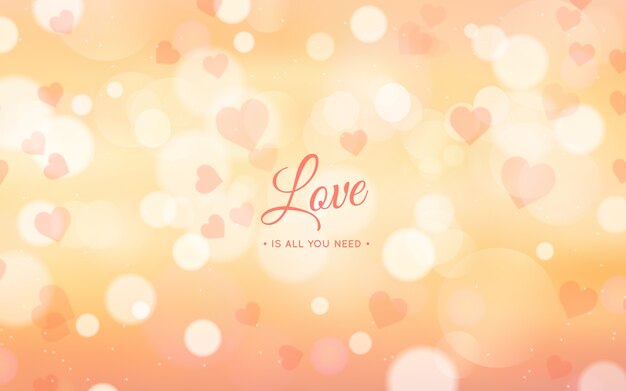 Valentine's day background with bokeh