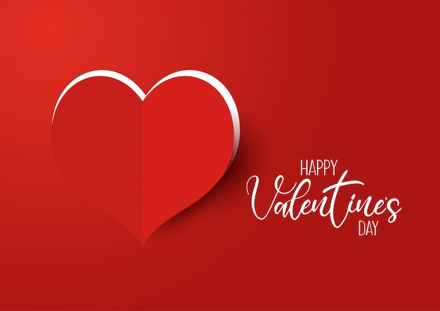 День Святого Валентина фон с вырезанным сердцем