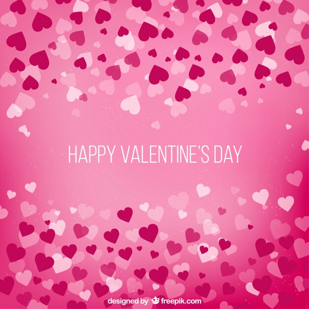 Free vector valentine's day background with hearts