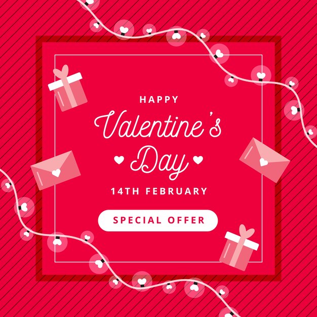 Valentine's day background with special offer