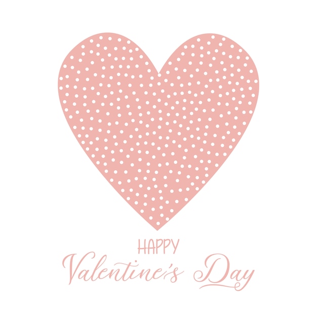 Valentine's Day background with spotted heart