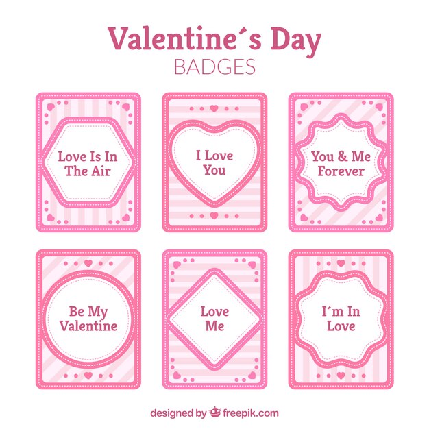 Valentine's day badge collection