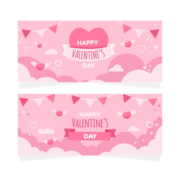 Valentine's day banners collection