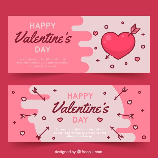 Free vector valentine's day banners