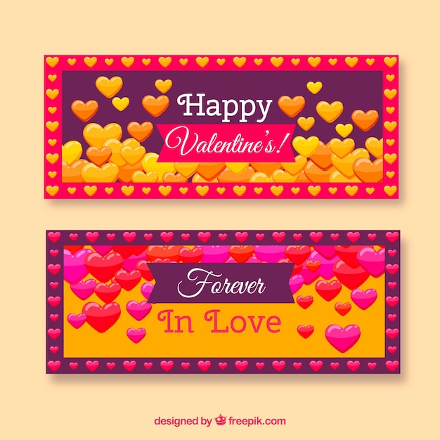 Valentine's day banners