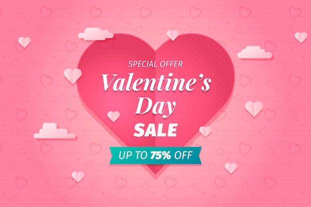 Free vector valentine's day big sale background