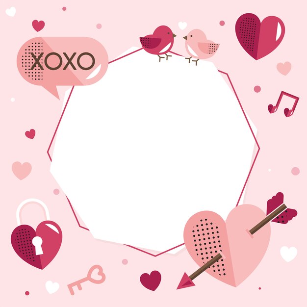 Valentine&#39;s Day blank background vector