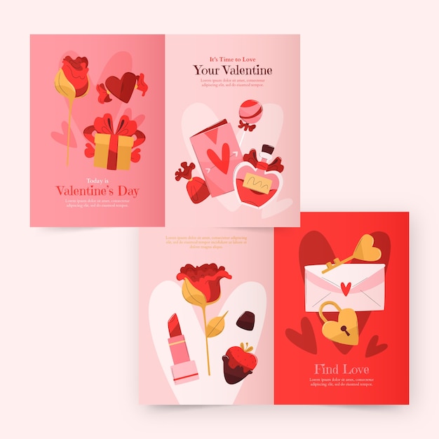 Modello di brochure di san valentino